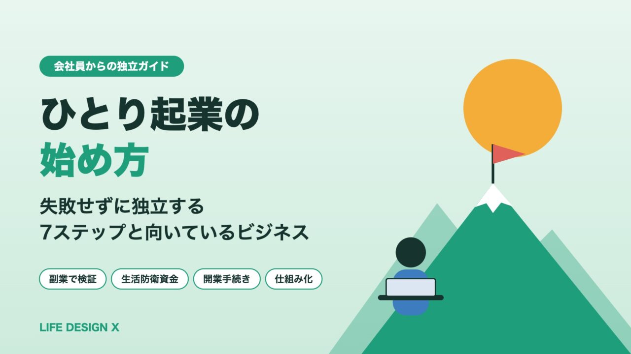 ひとり起業の始め方｜会社員から失敗せずに独立する7ステップと向いているビジネス